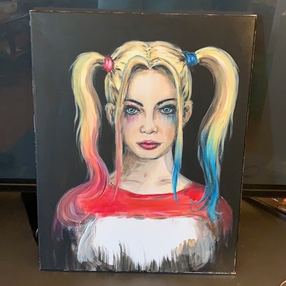 Harley Quinn original painting Bat Man - Picture 9 of 9